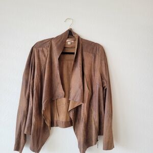 Cato Brown Faux Suede Women's Jacket